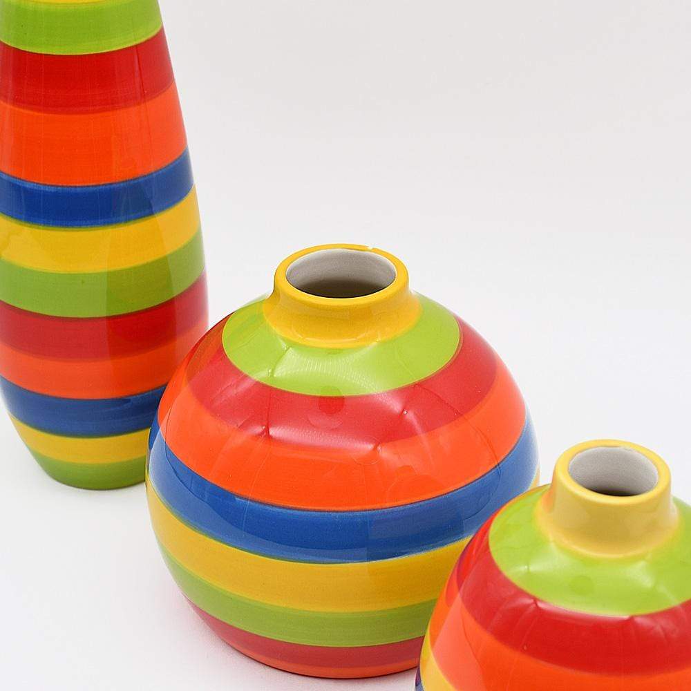 Ensemble de 3 vases rayés multicolores – Image 6